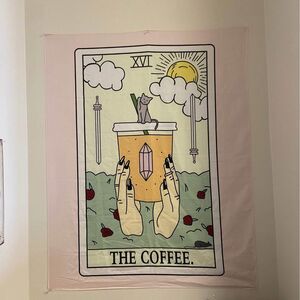 Coffee Tarot Card Tapestry